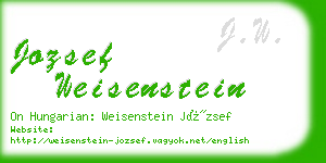 jozsef weisenstein business card